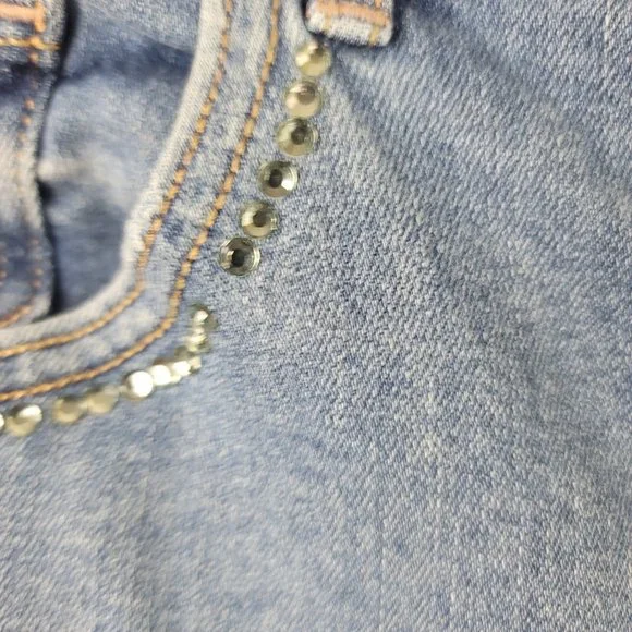 Express High Waisted Embellished Stripe Stretch Ankle Leggings Jeans - Picture 14 of 15